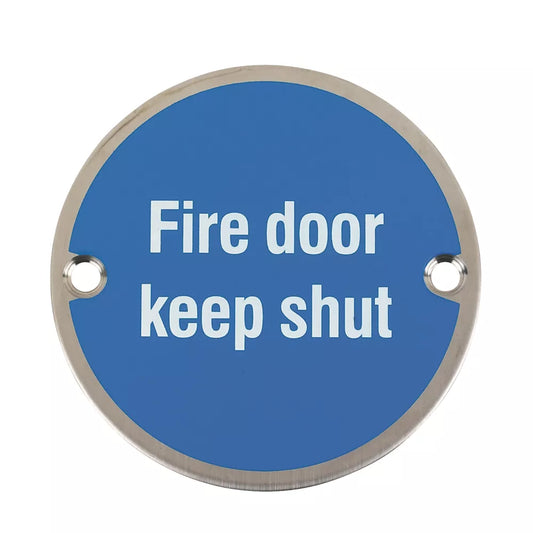 FIRE DOOR KEEP SHUT SIGN 76MM - MonkeyTools