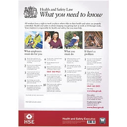 "HEALTH & SAFETY LAW" POSTER 600MM X 420MM - MonkeyTools