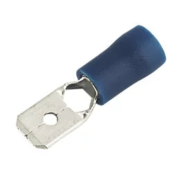 INSULATED BLUE 6.3MM PUSH-ON (M) CRIMP 100 PACK - MonkeyTools