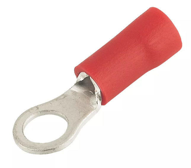 INSULATED RED 4MM RING CRIMP 100 PACK - MonkeyTools