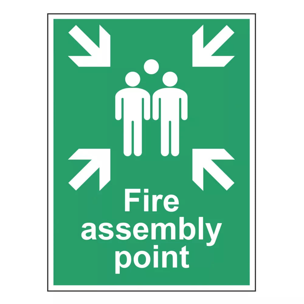 NON PHOTOLUMINESCENT "FIRE ASSEMBLY POINT" SIGN 400MM X 300MM - MonkeyTools