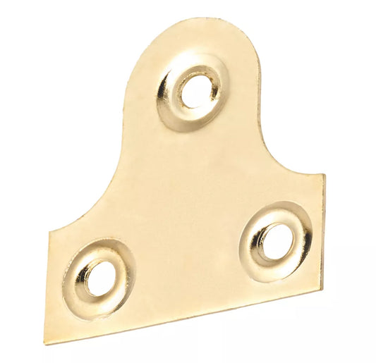 PLAIN MIRROR PLATES ELECTRO BRASS 38MM X 38MM X 38MM 10 PACK - MonkeyTools