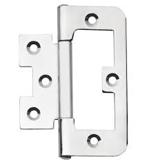 POLISHED CHROME FLUSH HINGES 76MM X 33MM 2 PACK - MonkeyTools