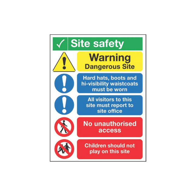 "SITE SAFETY" NOTICE SIGN 400MM X 300MM - MonkeyTools