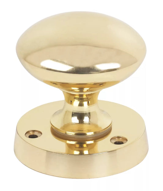 VICTORIAN MORTICE KNOBS 54MM PAIR POLISHED BRASS - MonkeyTools