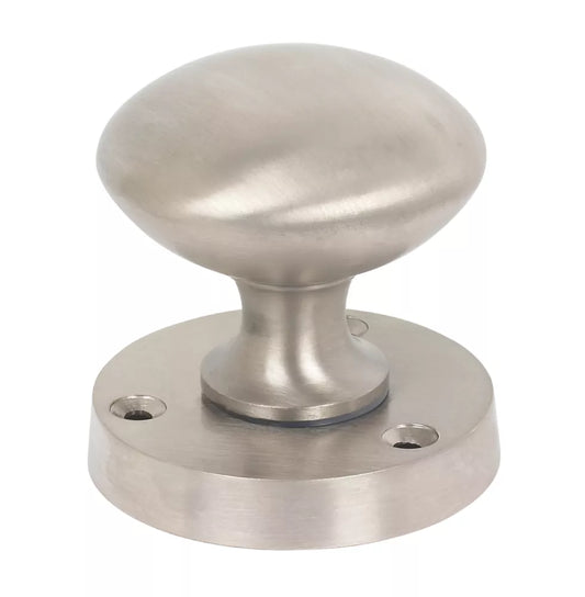 VICTORIAN MORTICE KNOBS 54MM PAIR SATIN NICKEL - MonkeyTools