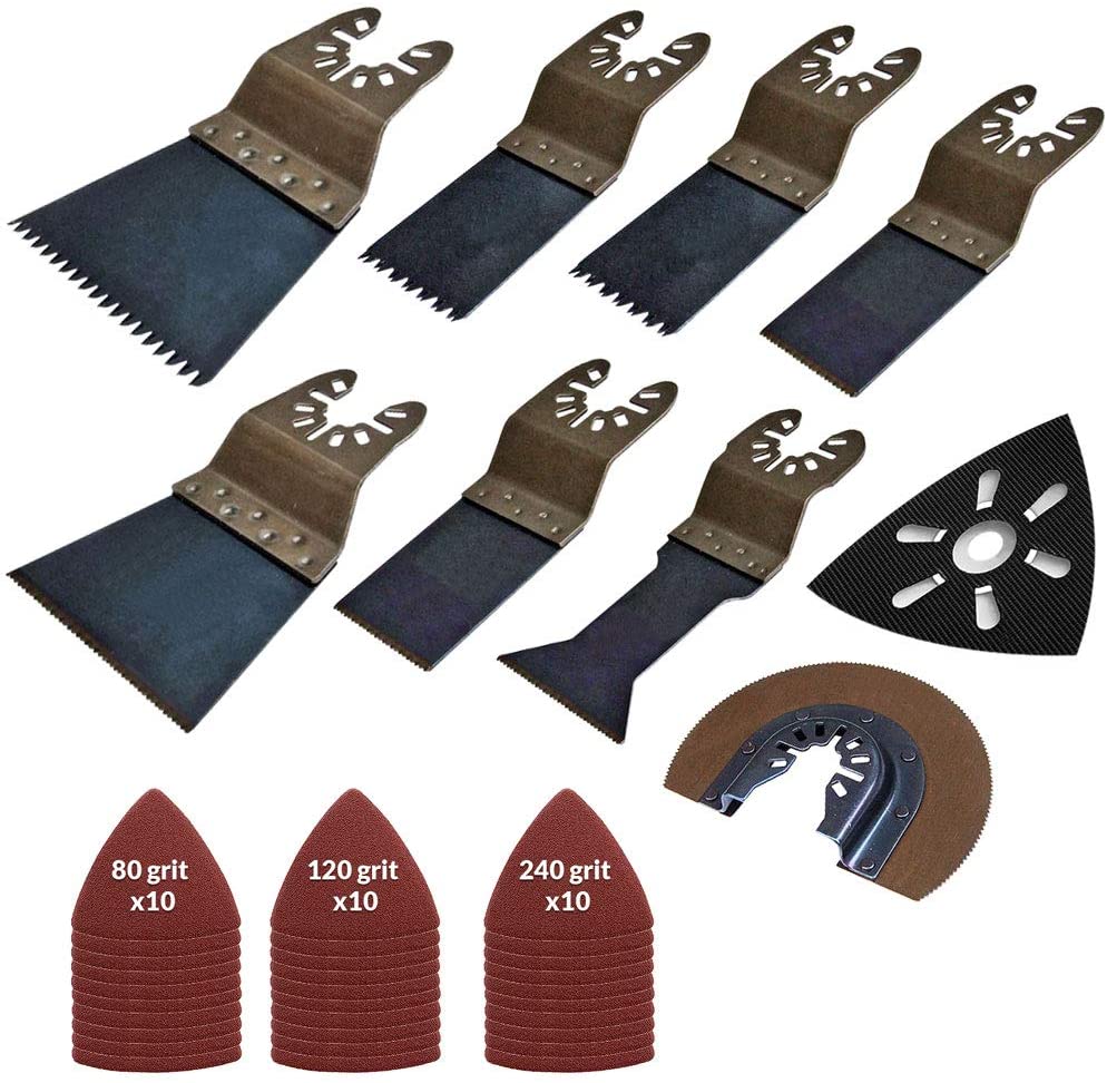 Excel Oscillating Multi Cutter Blade 39 Piece Accessories Set for Makita DeWalt - MonkeyTools