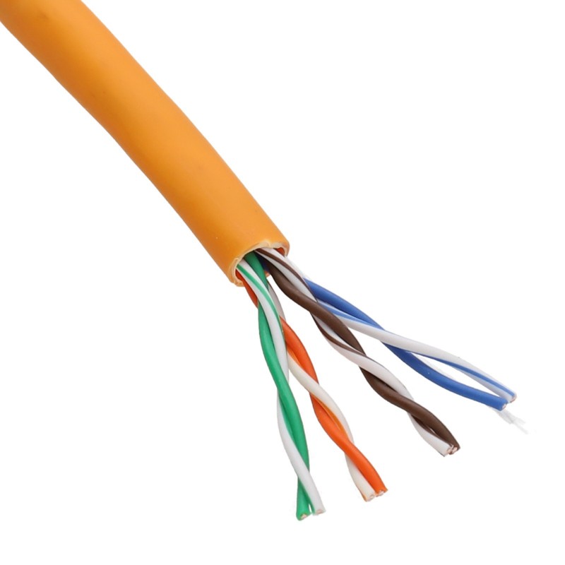 EXCEL COPPER CAT5E NETWORK CABLE U/UTP LOW SMOKE LSOH EUROCLASS DCA 305M ORANGE - MonkeyTools