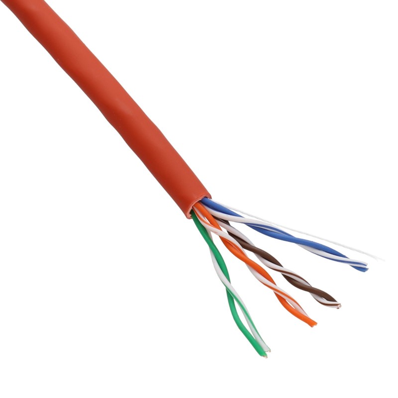 EXCEL COPPER CAT5E NETWORK CABLE U/UTP LOW SMOKE LSOH EUROCLASS DCA 305M RED - MonkeyTools