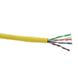 EXCEL COPPER CAT5E NETWORK CABLE U/UTP LOW SMOKE LSOH EUROCLASS DCA 305M YELLOW - MonkeyTools