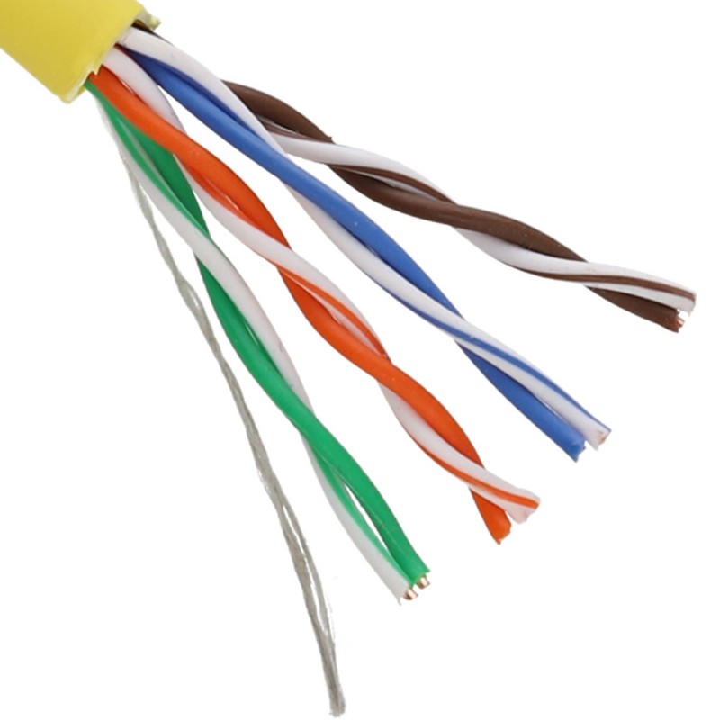EXCEL COPPER CAT5E NETWORK CABLE U/UTP LOW SMOKE LSOH EUROCLASS DCA 305M YELLOW - MonkeyTools