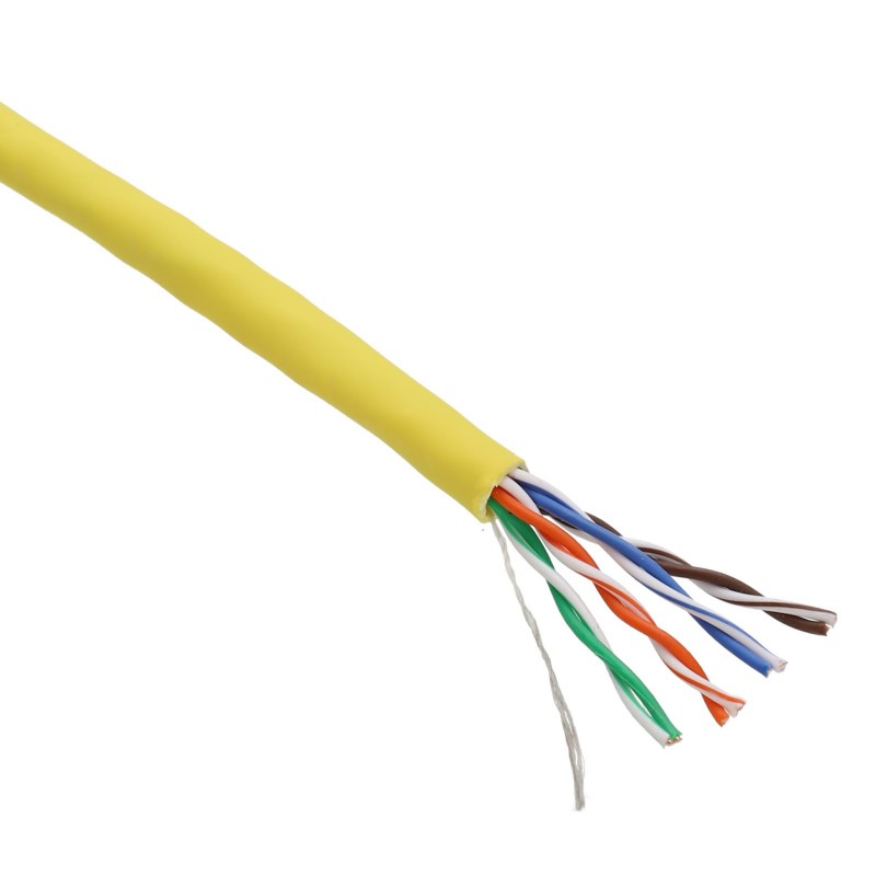 EXCEL COPPER CAT5E NETWORK CABLE U/UTP LOW SMOKE LSOH EUROCLASS DCA 305M YELLOW - MonkeyTools