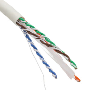 EXCEL COPPER CAT6 NETWORK CABLE U/UTP LOW SMOKE LSOH EUROCLASS DCA 100M WHITE - MonkeyTools