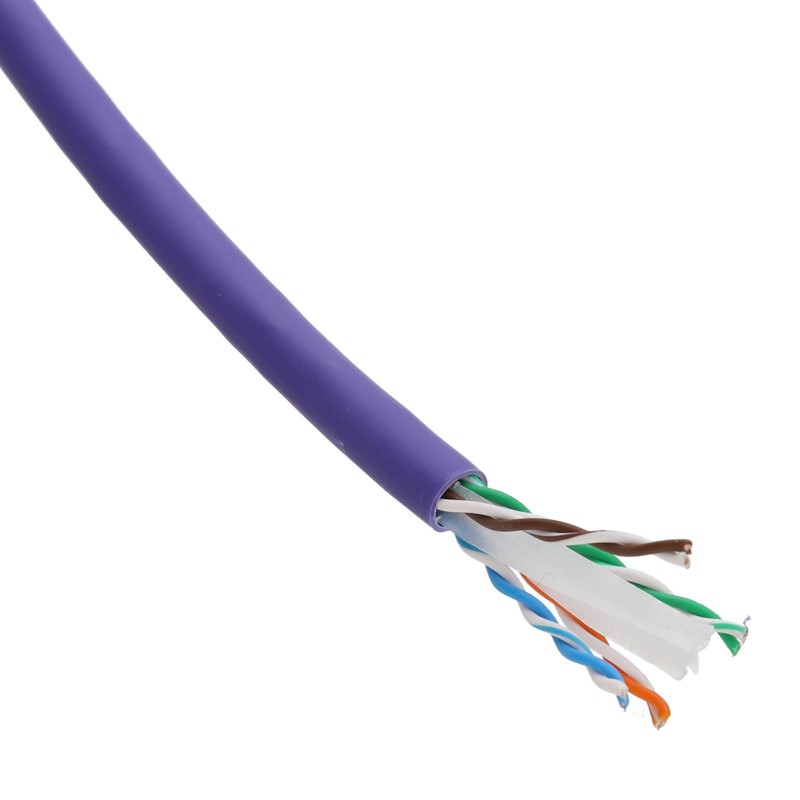 EXCEL COPPER CAT6 NETWORK CABLE U/UTP LOW SMOKE LSOH EUROCLASS DCA 305M VIOLET - MonkeyTools