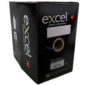 EXCEL COPPER CAT6 NETWORK CABLE U/UTP LOW SMOKE LSOH EUROCLASS DCA 305M VIOLET - MonkeyTools