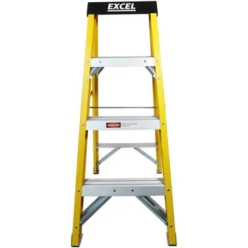Excel Electricians Fibreglass Step Ladder 4 Tread 1.03m Heavy Duty - MonkeyTools