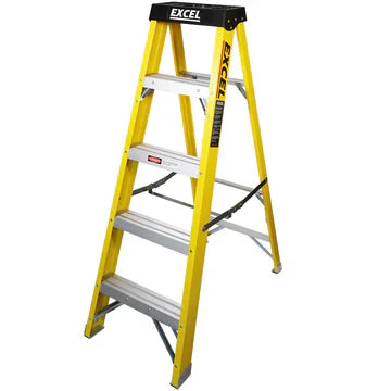 Excel Electricians Fibreglass Step Ladder 5 Tread 1.3m Heavy Duty - MonkeyTools