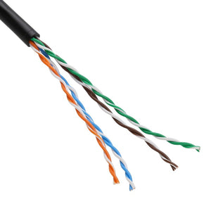 EXCEL EXTERNAL COPPER CAT5E NETWORK CABLE U/UTP OUTDOOR EUROCLASS FCA 305M BLACK - MonkeyTools
