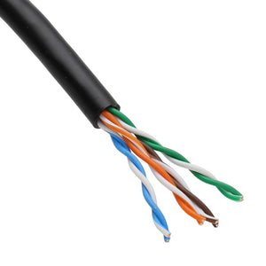 EXCEL EXTERNAL COPPER CAT5E NETWORK CABLE U/UTP OUTDOOR EUROCLASS FCA 305M BLACK - MonkeyTools