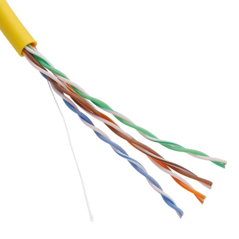 EXCEL STRANDED NETWORK CABLE CAT5E U/UTP PVC FOR ETHERNET PATCH LEAD 305M YELLOW - MonkeyTools
