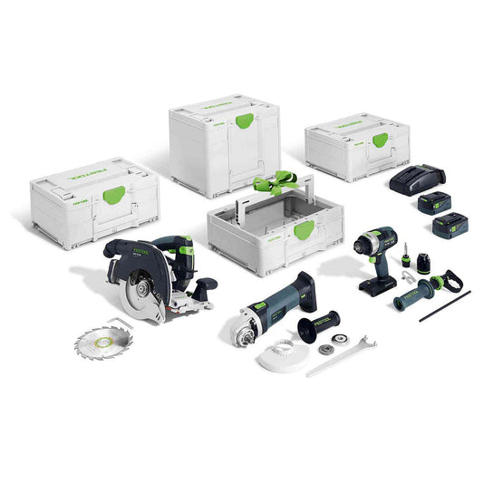 Festool 18V 3 Piece Brushless Power Tool Kit With 2 x 5.0Ah Battery, Rapid Charger 578029 - MonkeyTools