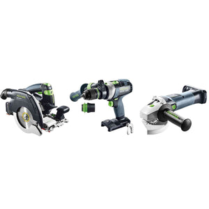 Festool 18V 3 Piece Brushless Power Tool Kit With 2 x 5.0Ah Battery, Rapid Charger 578029 - MonkeyTools