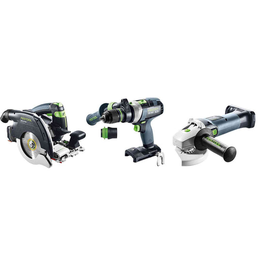Festool 18V 3 Piece Brushless Power Tool Kit With 2 x 5.0Ah Battery, Rapid Charger 578029 - MonkeyTools