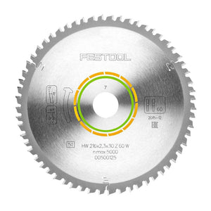 Festool 216mm x 2.3mm x 30mm 60T Wood Fine Cut Blade - 500125 - MonkeyTools