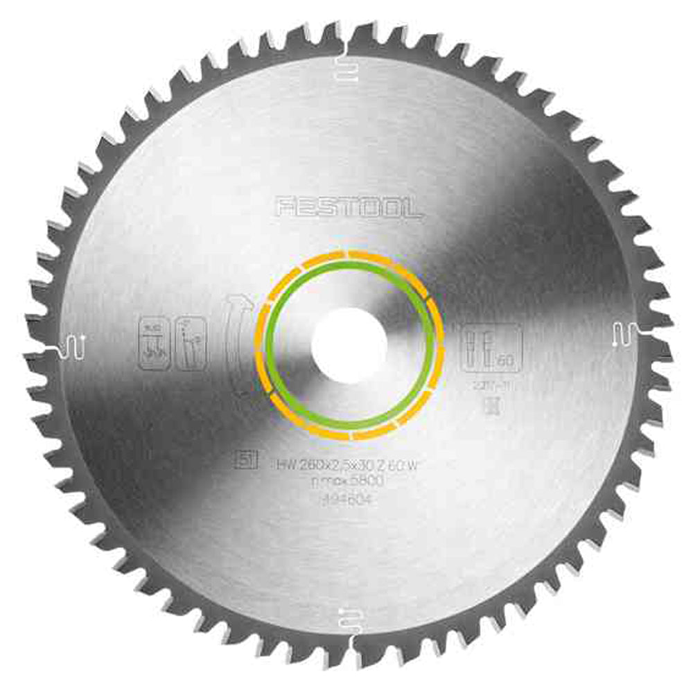 Festool 260mm x 2.5mm x 30mm 60T Wood Universal Saw Blade - 494604 - MonkeyTools