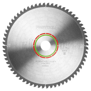 Festool 260mm x 2.5mm x 30mm 64T Laminate / HPL Saw Blade - 494606 - MonkeyTools