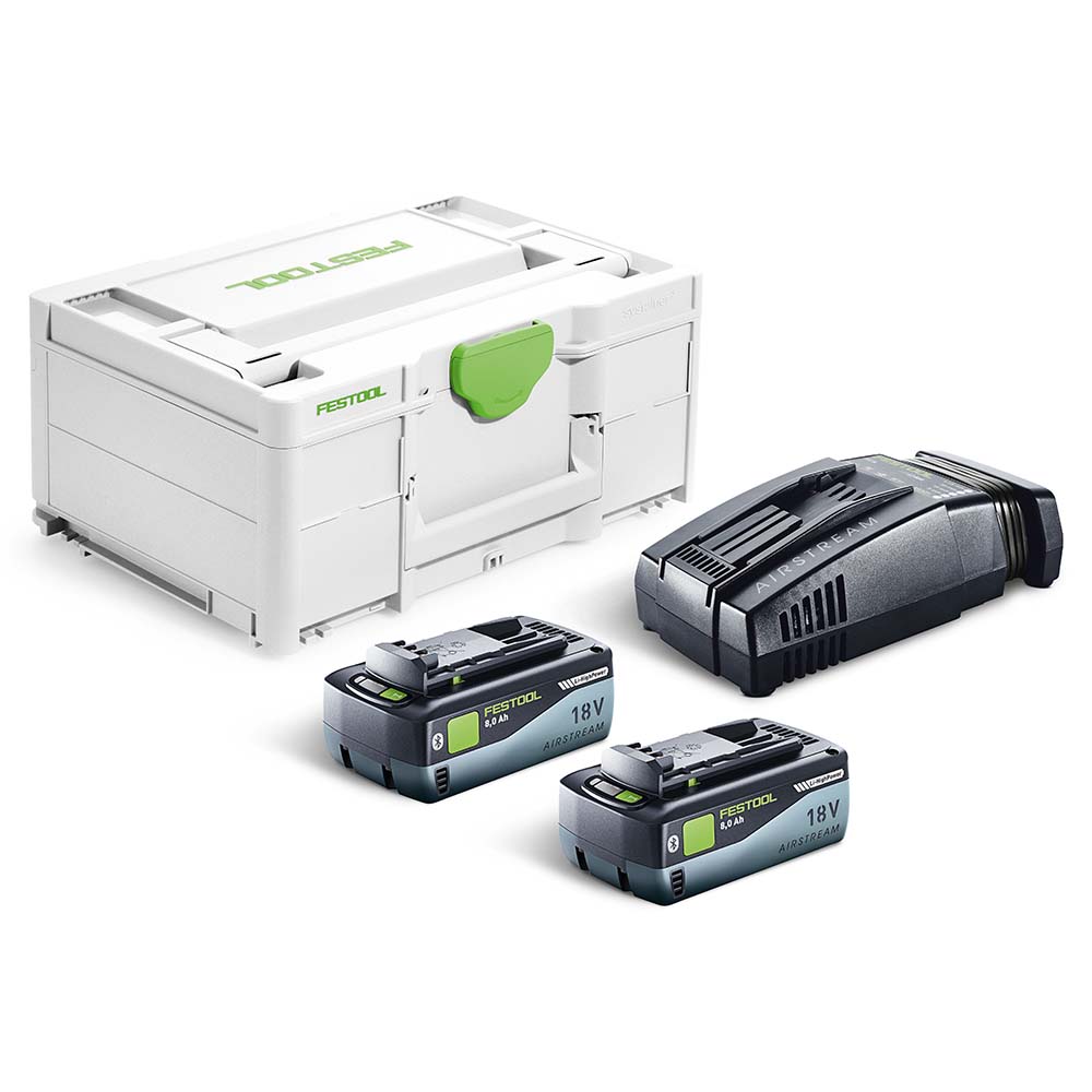 Festool 577329 18V SYS Energy Set With 2 x 8.0Ah Batteries, Charger & Case - MonkeyTools