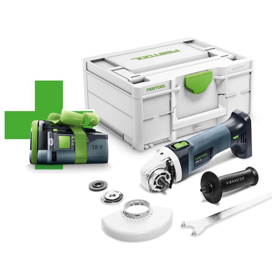 Festool AGC 18-125 EB-Basic-5,0 GB 18V Brushless Cordless 125mm Angle Grinder With 1 x 5.0Ah Battery - 577595 - MonkeyTools