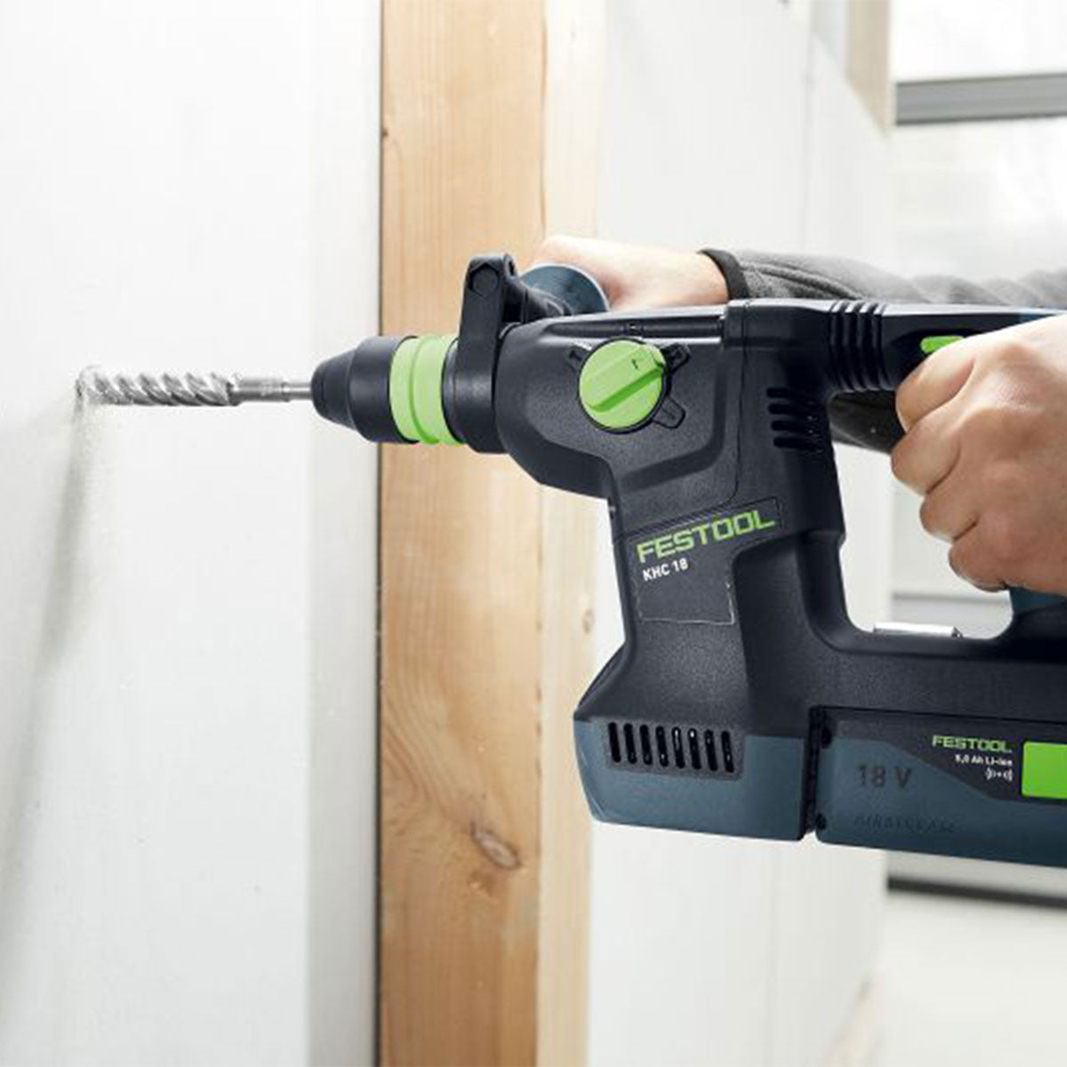 Festool KHC 18 EB-Basic 18V Brushless Rotary Hammer Drill - 577447 With 1 x 5.0Ah Battery & Charger - MonkeyTools