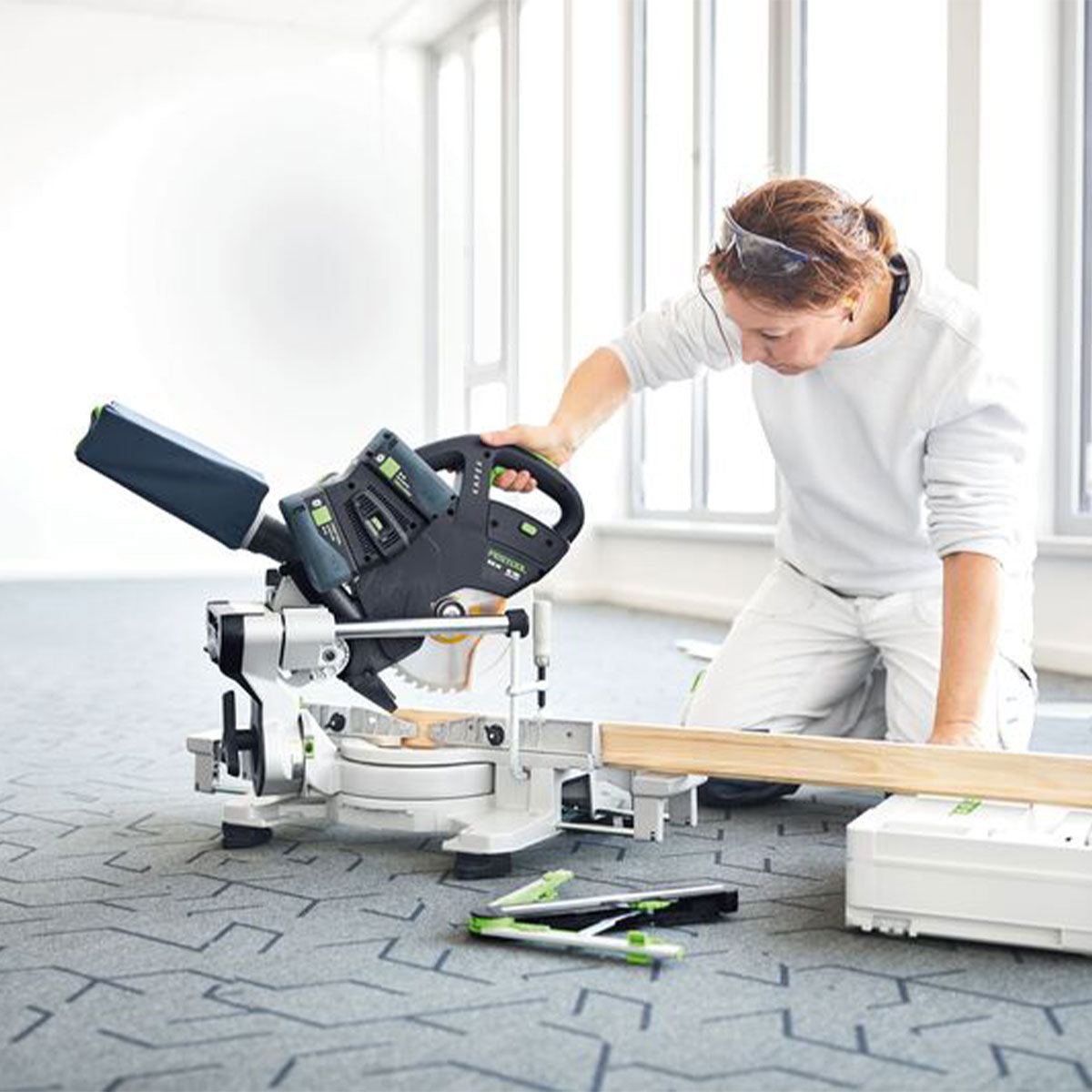 Festool KSC 60 EB-Basic 36V Master Edition Brushless 216mm Sliding Compound Mitre Saw Body Only - 578179 - MonkeyTools