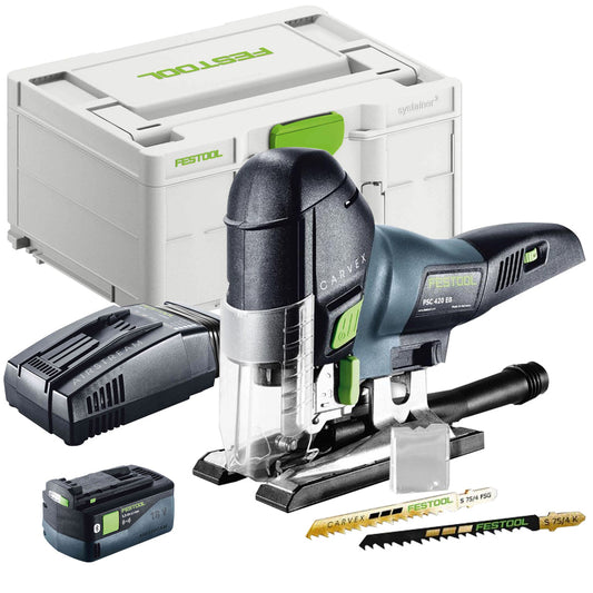 Festool PSC 420 EB-Basic GB 18V Cordless Pendulum Jigsaw - 577236 With 1 x 5.0Ah Battery & Charger - MonkeyTools