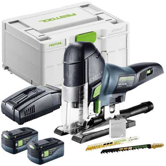 Festool PSC 420 EB-Basic GB 18V Cordless Pendulum Jigsaw - 577236 With 2 x 5.0Ah Battery & Charger - MonkeyTools