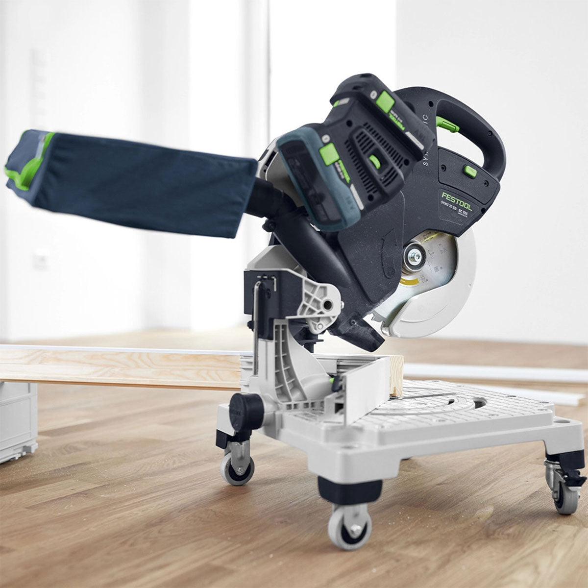 Festool SYMC 70 EB-Basic 36V Master Edition Brushless 216mm SYMMETRIC Mitre Saw with 2 x 5.0Ah Battery & Rapid Charger - MonkeyTools