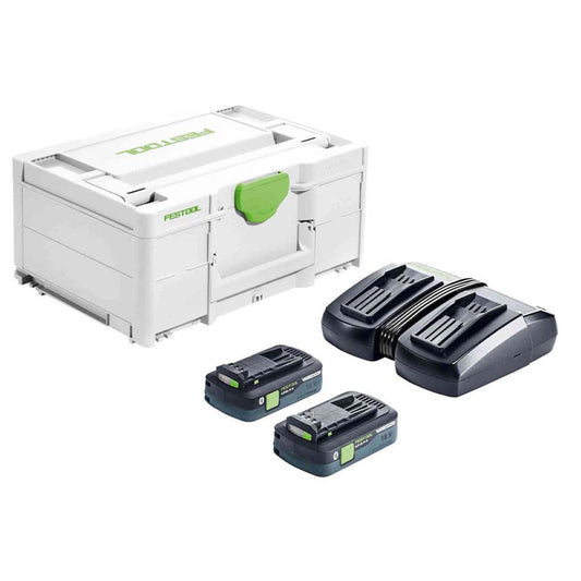 Festool SYS Energy Set 18V 2 x 4.0Ah High Power Batteries Charger & Case - 577256 - MonkeyTools