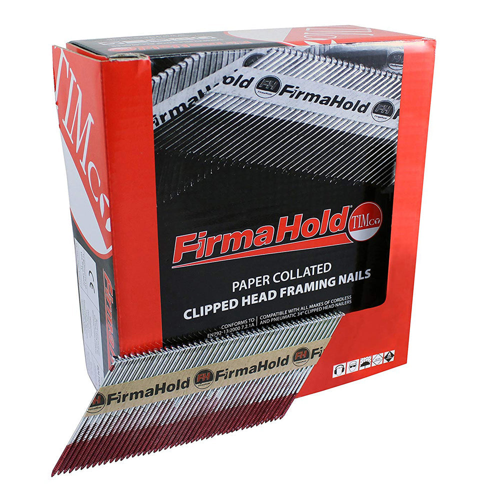 FirmaHold 63mm Galv Ring Shank Collated Clipped Head Nails With 2 Fuel Cells - MonkeyTools