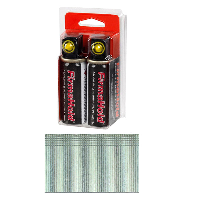 FirmaHold 64mm 16 Gauge 2000 Straight Collated Brad Nails With 2 Fuel Cells BG1664G - MonkeyTools