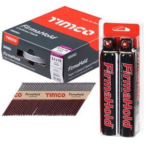 FirmaHold 75mm Galv Ring Shank Collated Clipped Head Nails With 2 Fuel Cells - MonkeyTools