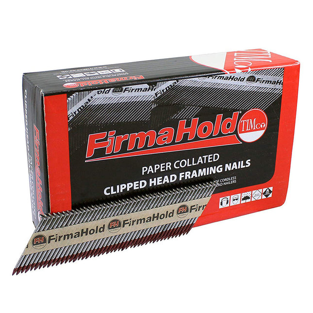 FirmaHold 90mm Galv Plain Shank Collated Clipped Head Nails Pack of 2200 CFGT90 - MonkeyTools