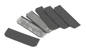 FLEXIFIRE GRAPHITE INTUMESCENT HINGE PADS RADIUSED CORNERS 100MM 6 PACK - MonkeyTools