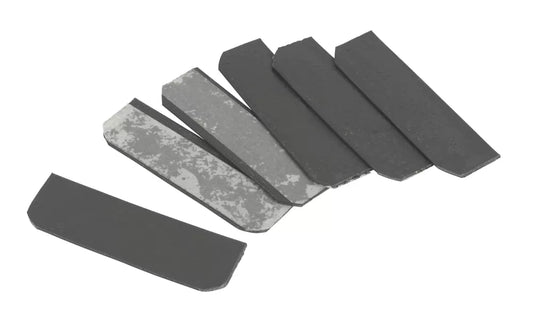 FLEXIFIRE GRAPHITE INTUMESCENT HINGE PADS RADIUSED CORNERS 100MM 6 PACK - MonkeyTools