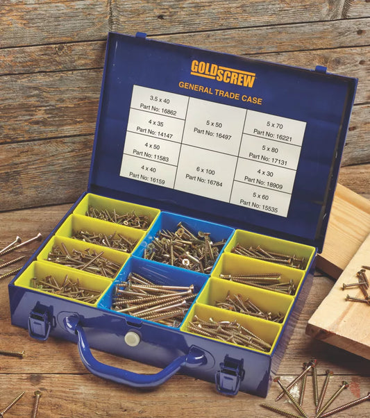 GOLDSCREW PZ DOUBLE-COUNTERSUNK GENERAL TRADE CASE 1400 PCS - MonkeyTools