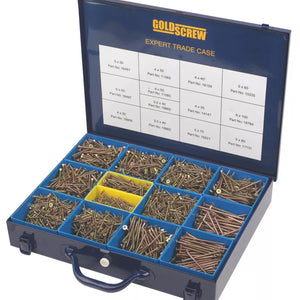GOLDSCREW PZ DOUBLE-COUNTERSUNK WOODSCREWS EXPERT TRADE CASE 2800 PCS - MonkeyTools