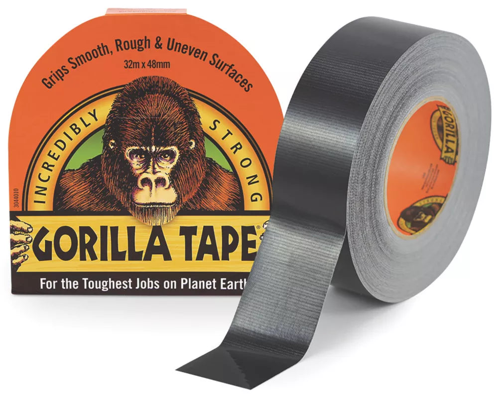 GORILLA GLUE CLOTH TAPE 48 MESH BLACK 32M X 48MM - MonkeyTools