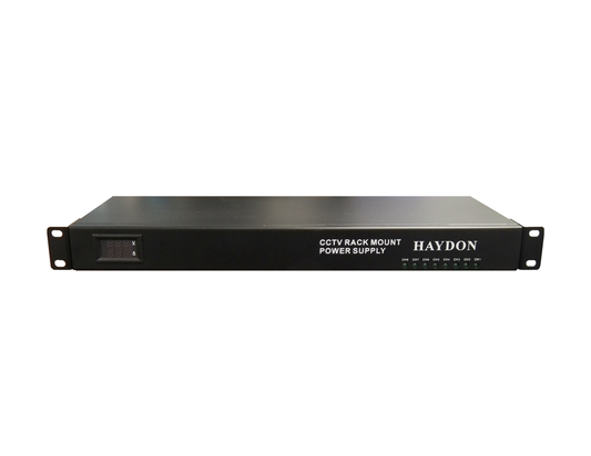 HAY-RMPSU1612-16A/1U - 12V DC 16Ch Rack Mount PSU 16 Amp PTC Fused 1U - MonkeyTools