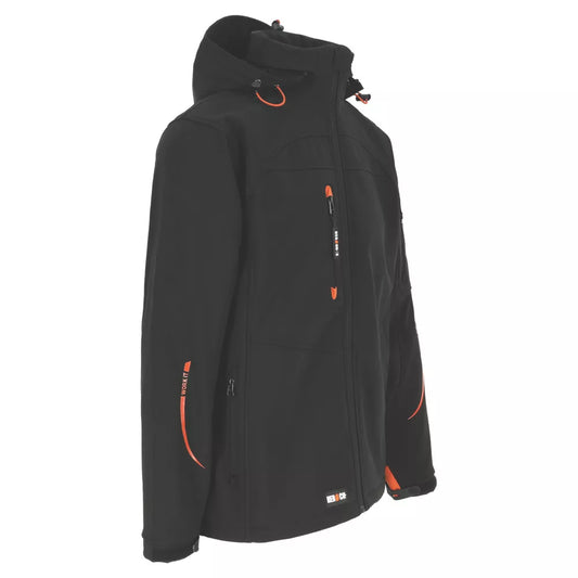 HEROCK POSEIDON SOFTSHELL JACKET BLACK X LARGE 50" CHEST - MonkeyTools
