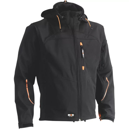 HEROCK POSEIDON SOFTSHELL JACKET BLACK X LARGE 50" CHEST - MonkeyTools
